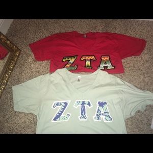 Zeta Tau Alpha Stitched Letters